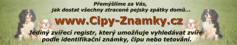 Registr zvířat Cipy-Znamky.cz | Registr zvířecích čipů, známek a tetování